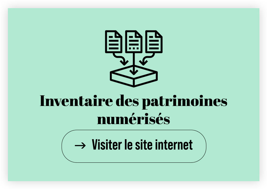 Accès à l'inventaire des patrimoines numérisés : numeriques.be